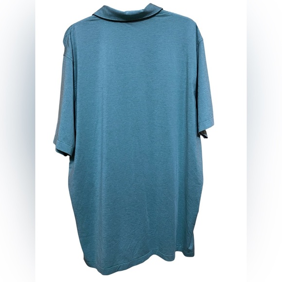 Peter Millar Summer Comfort Men’s XL Green & White Striped Short Sleeve Shirt. - Picture 5 of 10